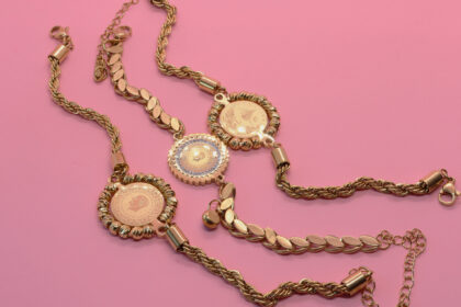 Atatürk Turalı Nazar Boncuklu Çelik Bileklik