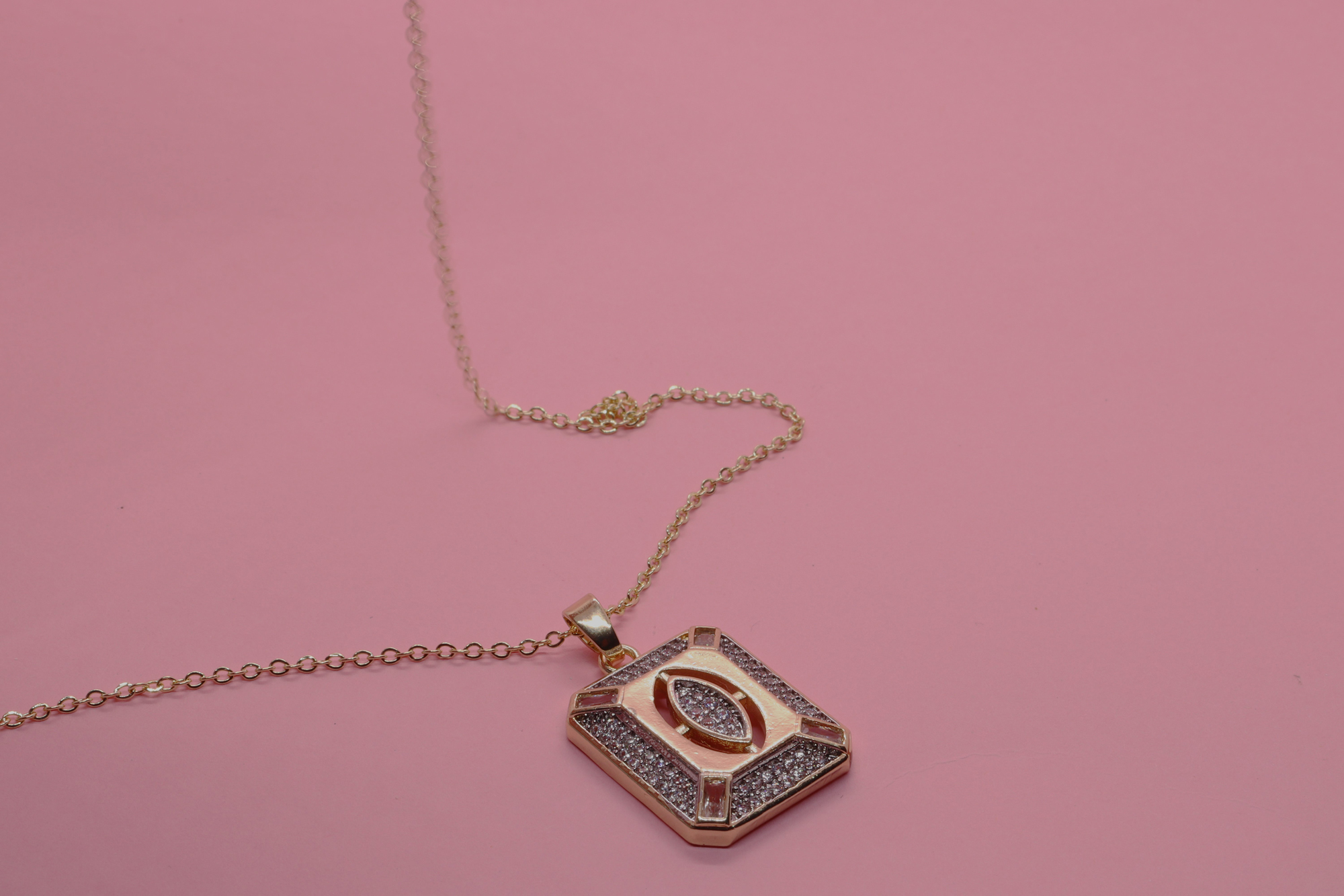 Zirkon Taşlı Kolye Çelik - Görsel 3