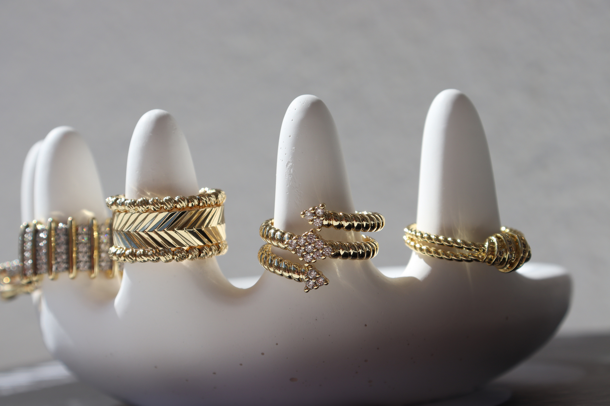 Balık Sırtı Gold Yüzük - Görsel 3