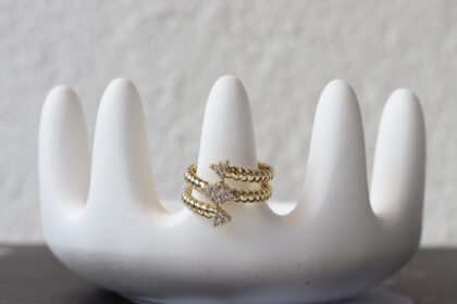 Zirkon Taşlı Burma Yüzük