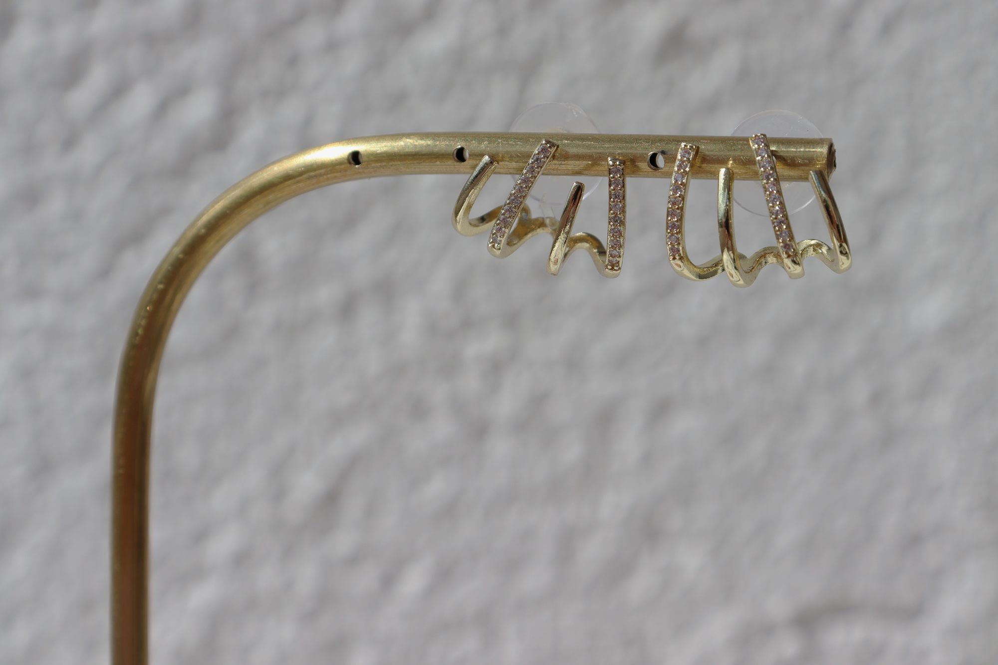 Zirkon Taşlı Küpe 14k - Görsel 3