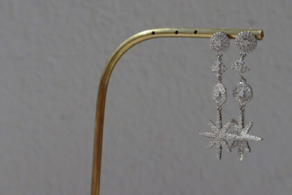 Marka Model Rodyum Kaplama Küpe