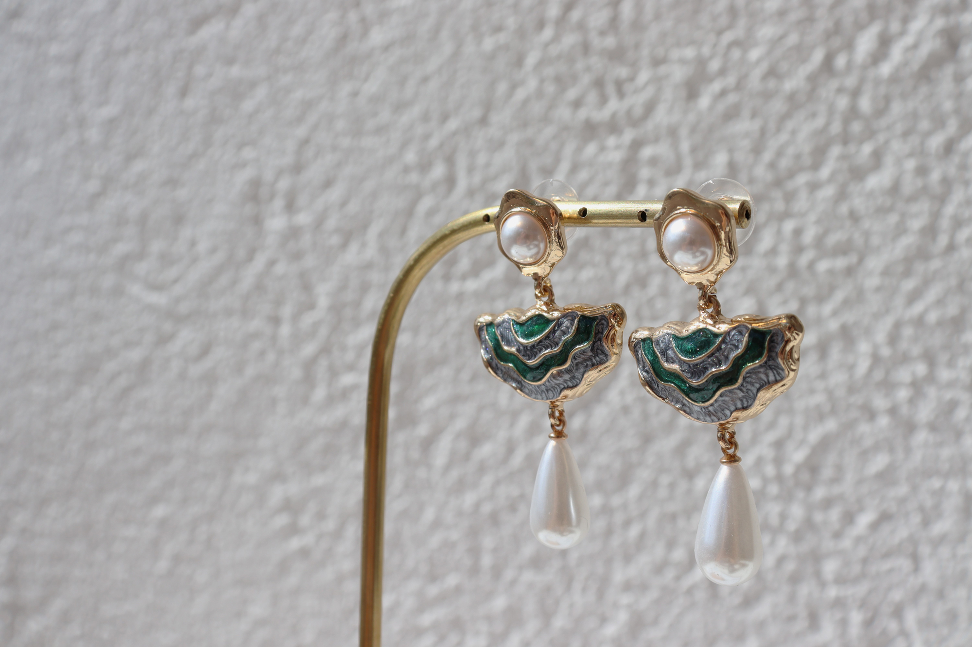 İnci Midye Kabuğu Küpe - Görsel 2