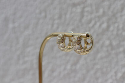 Altın Kaplama Zirkon Taşlı Küpe