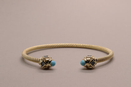 İthal Dora İkili Altın Kaplama Kelepçe Bilezik