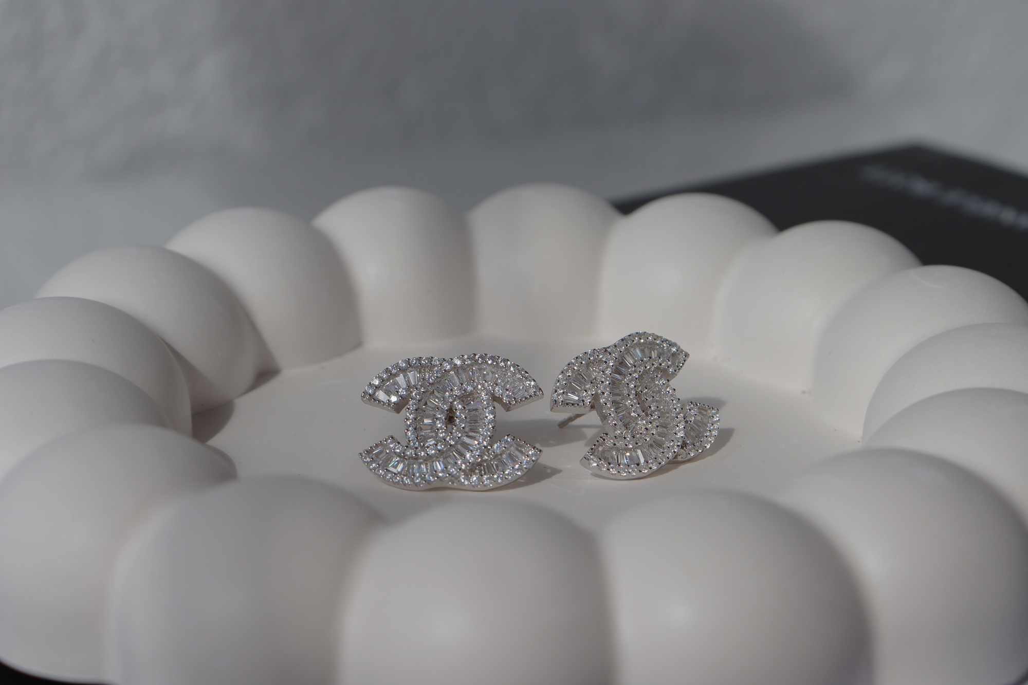 İthal Büyük Taşlı Küpe - Görsel 2