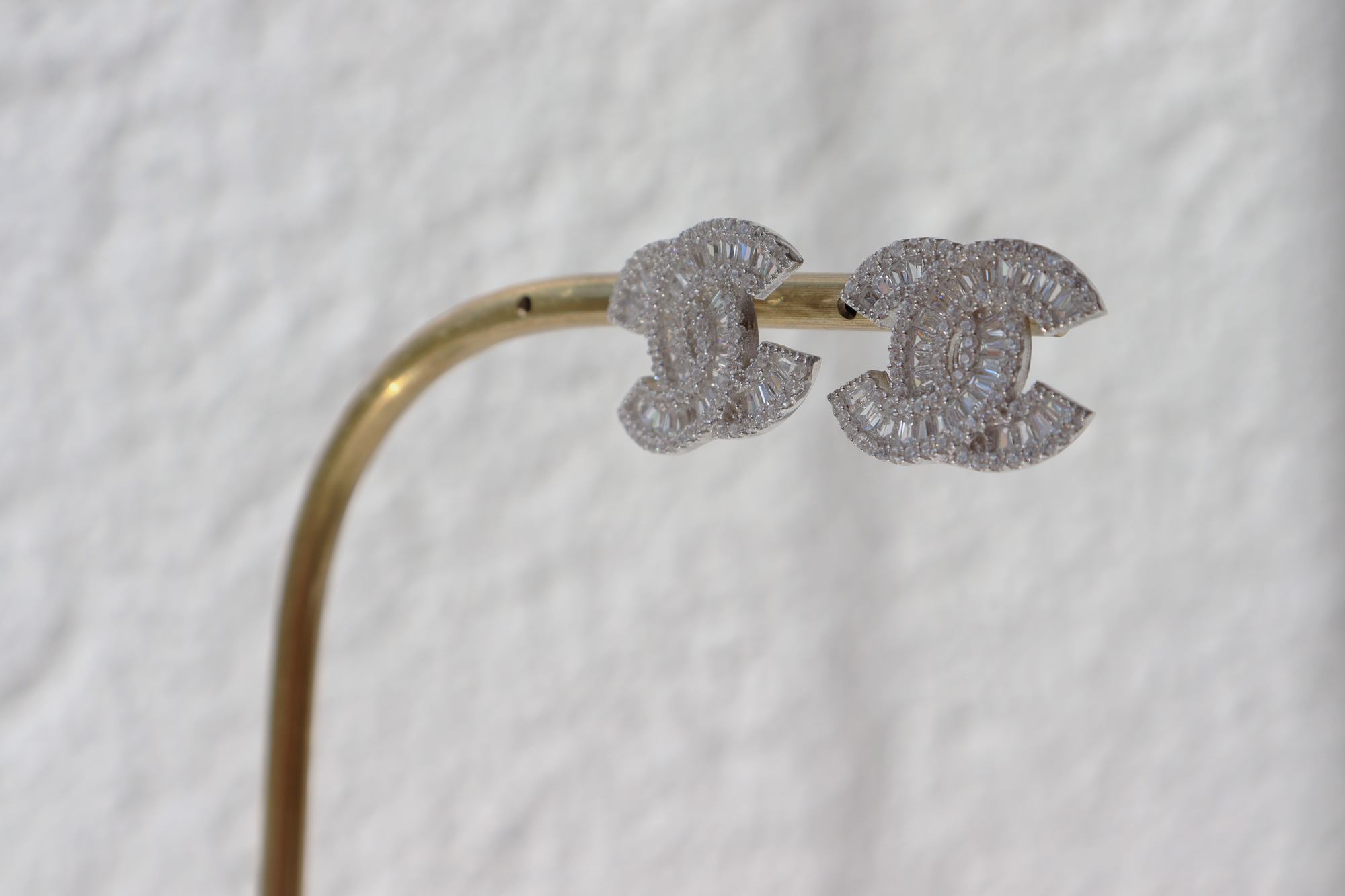 İthal Büyük Taşlı Küpe - Görsel 3