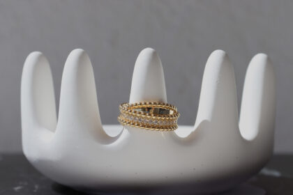 İthal 14k Altın Kaplama Tasarım Halka Yüzük