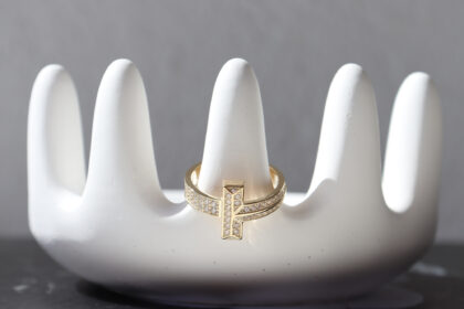 İthal 14k Altın Kaplama Tiff Taşlı Yüzük