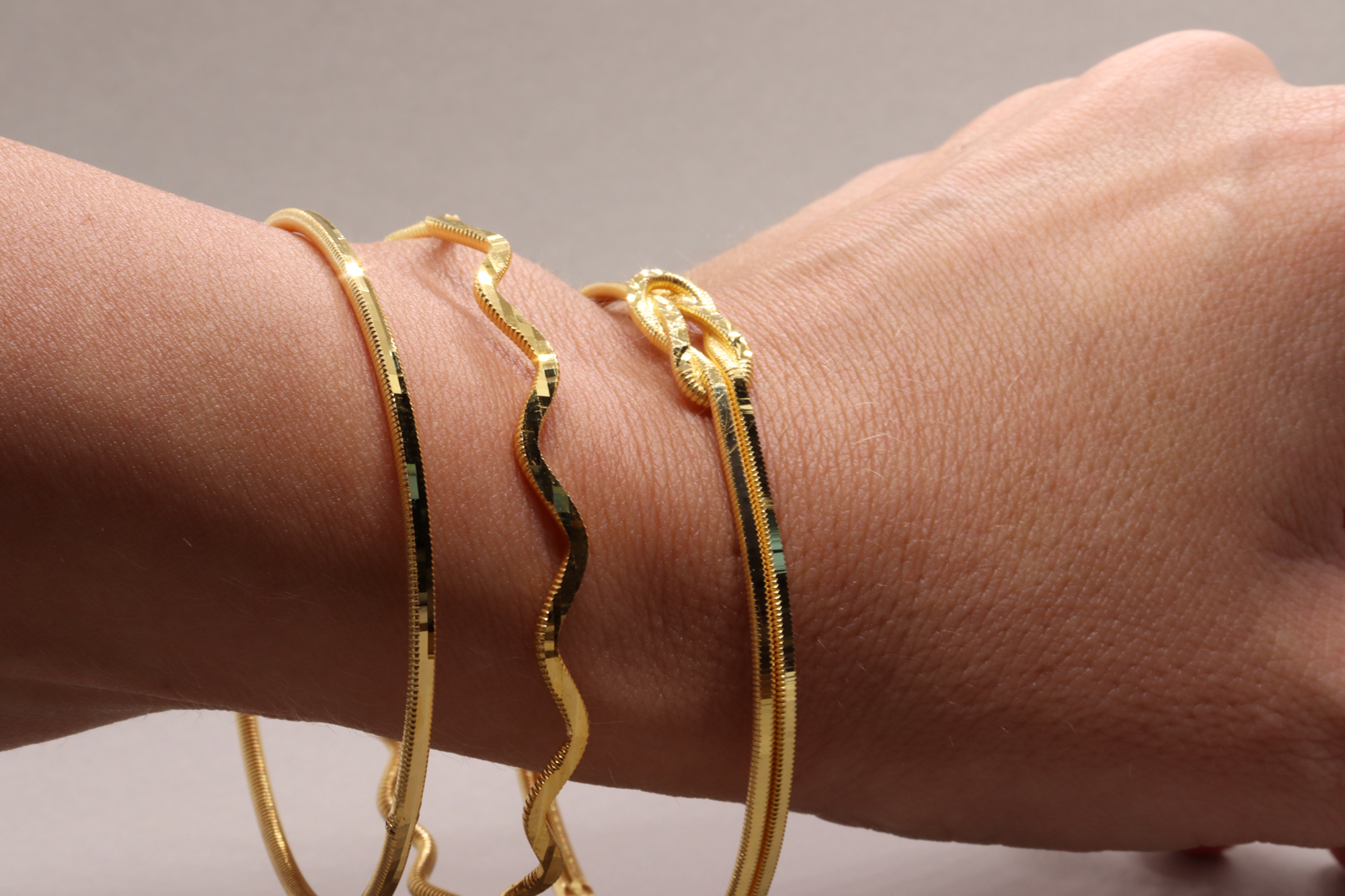 22k Altın Kaplama Aşk Düğümü Bilezik - Görsel 2