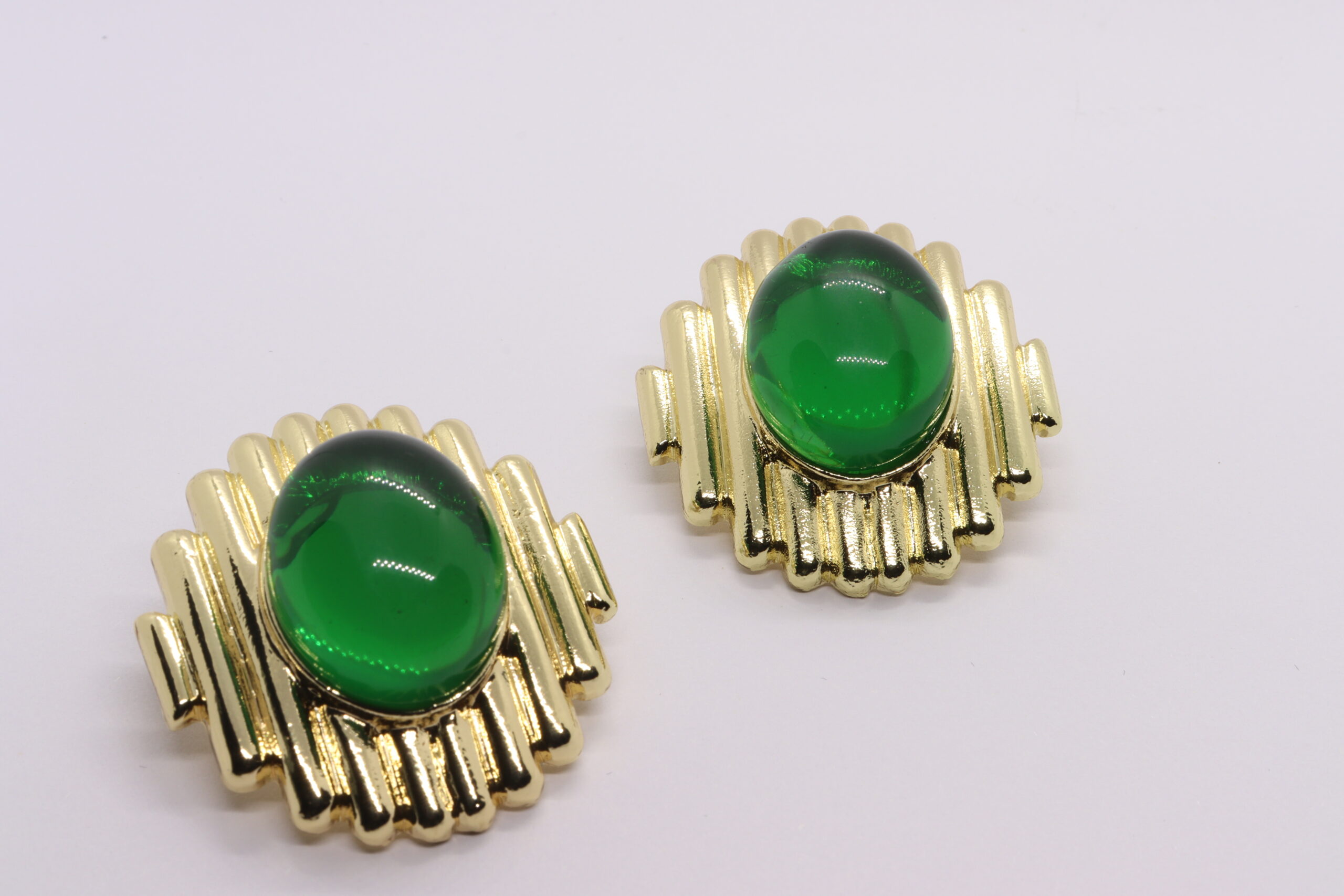 VİNTAGE ZÜMRÜT YEŞİL KÜPE