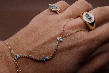 MAVİ TAŞLI ALTIN KAPLAMA ŞAHMERAN