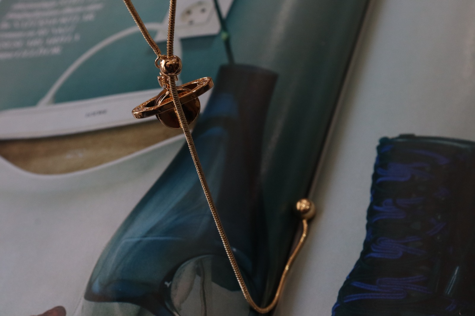 MARKA MODEL KAHVERENGİ TAŞLI KOLYE - Görsel 4