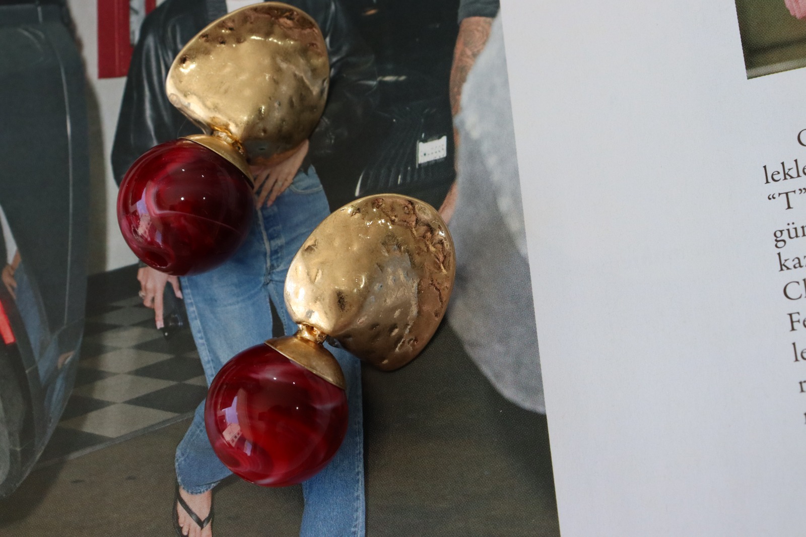 GOLD VİŞNE KÜPE - Görsel 5
