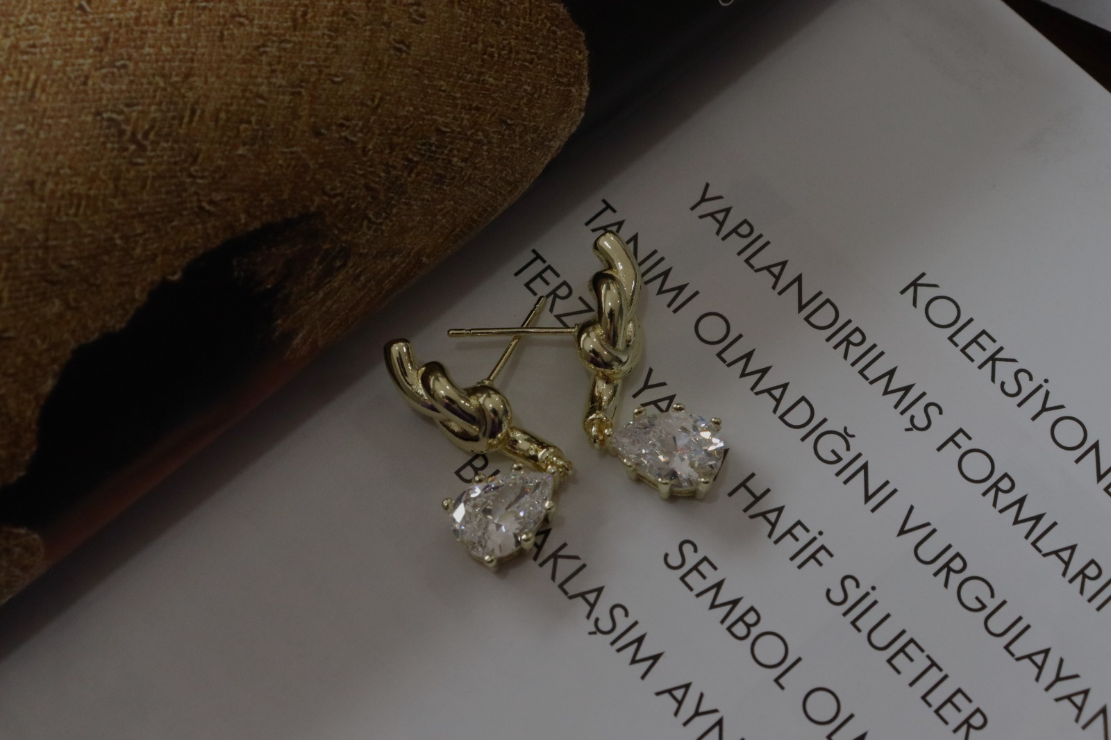 MARKİZ GOLD DAMLA KÜPE - Görsel 5