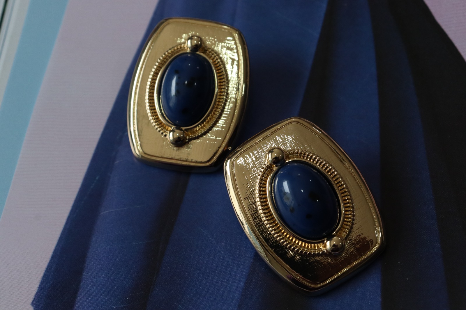 MAVİ GOLD KÜPE - Görsel 3
