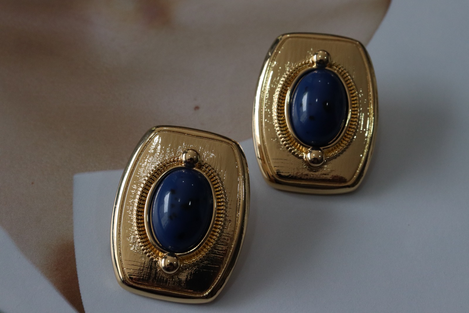 MAVİ GOLD KÜPE - Görsel 4