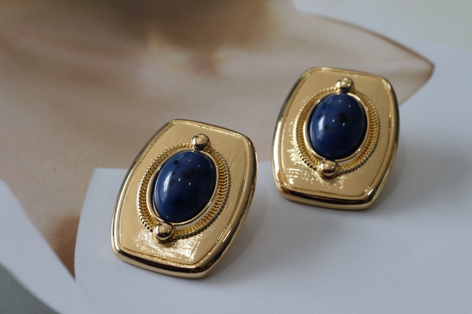 MAVİ GOLD KÜPE - Görsel 5
