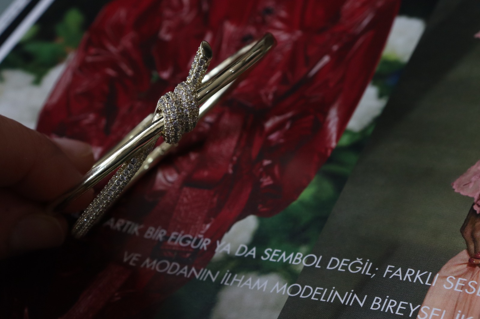 ALTIN KAPLAMA DÜĞÜM BİLEZİK - Görsel 10