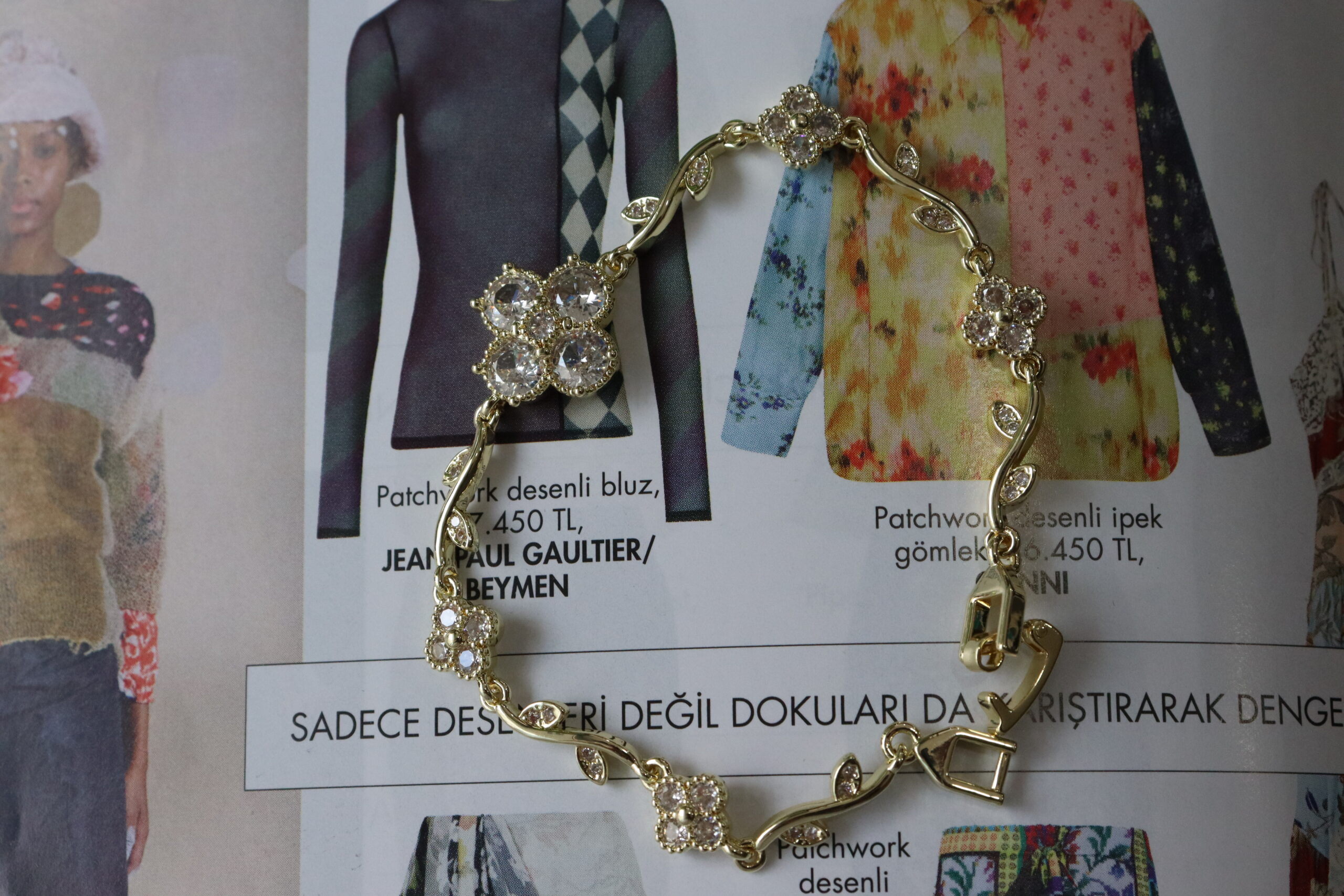 ZİRKON TAŞ ÇİÇEK BİLEKLİK - Görsel 4